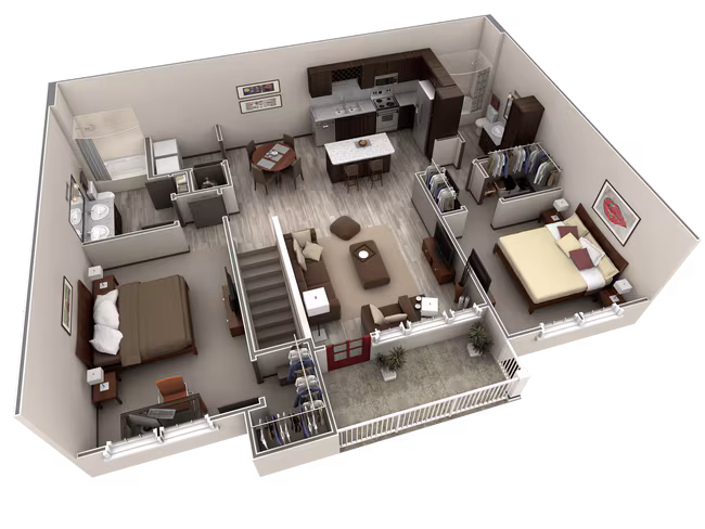 2 BR Grand Overlook Garage 803 floor plan